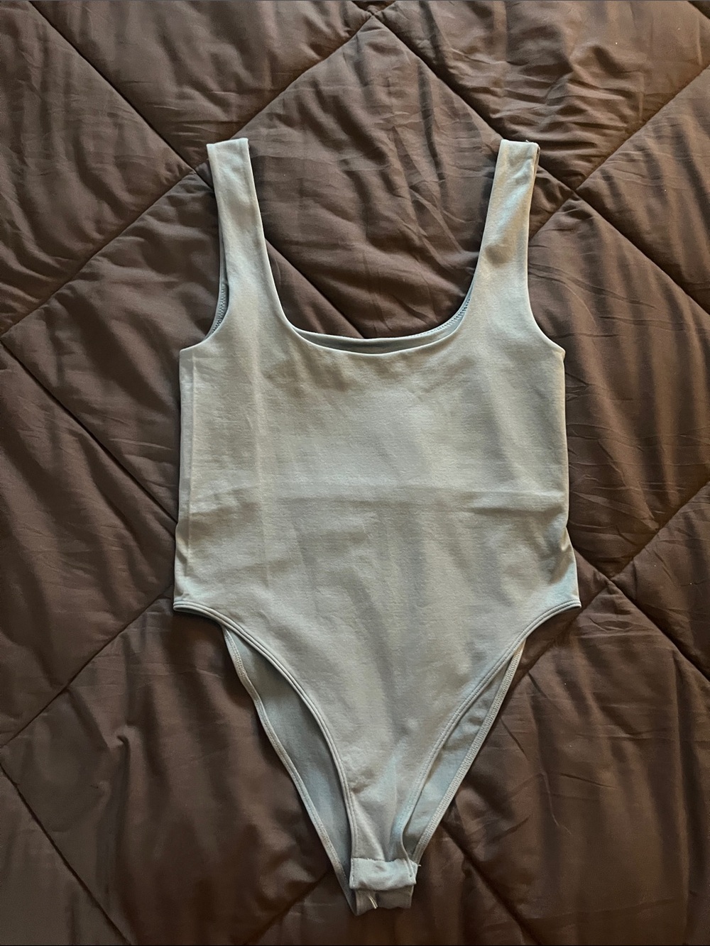 a new day Light Blue Scoop Neck Stretch Bodysuit